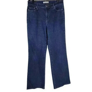Levi's 512 Womens Dark Wash High Rise Perfectly Slimming Boot Cut Jeans 14 Med